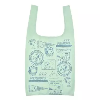 Eco Compact Marche Commuting to Convenience Store Cute 0458 Green [Snoopy] Bag, Складная, Сумка, Женская, Мужская, Покупки, Школа, Путешествия, Вылазки, Сумка,