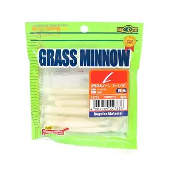 Ecogear Soft Lure Grass Minnow L 3-1/4 дюйма 8 шт. в упаковке 010 (7636)