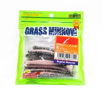 Ecogear Soft Lure Grass Minnow L 3-1/4 дюйма 8 штук в упаковке 115 (7711)