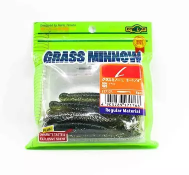 Ecogear Soft Lure Grass Minnow L 3-1/4 дюйма 8 шт. в упаковке 470 (1766 г.)