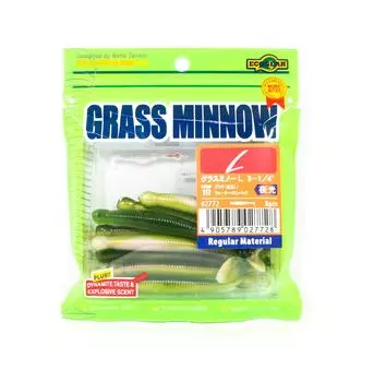 Ecogear Soft Lure Grass Minnow L 3-1/4 дюйма 8 шт. в упаковке 117 (7728)