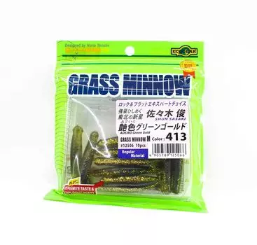 Ecogear Soft Lure Grass Minnow M 2-1/2 дюйма, 10 шт. в упаковке 413 (5066)