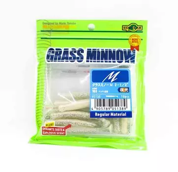 Ecogear Soft Lure Grass Minnow M 2-1/2 дюйма 10 шт. в упаковке 163 (1389)