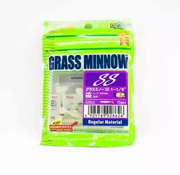 Ecogear Soft Lure Grass Minnow SS 1-1/8 дюйма, 15 штук в упаковке 090 (8626)