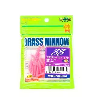 Ecogear Soft Lure Grass Minnow SS 1-1/8 дюйма, 15 штук в упаковке 019 (7989)