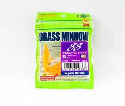 Ecogear Soft Lure Grass Minnow SS 1-1/8 дюйма 15 шт. в упаковке 166 (7367)