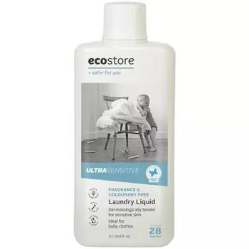 ecostore laundry liquid [unscented] 1l laundry detergent, detergent, liquid, plant-derived, skin-friendly