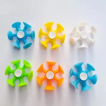 EDC Fidget Spinner Присоска Вращающаяся Новинка Анти-деформация Привлекательная снятие стресса Неувядающая оранжевый