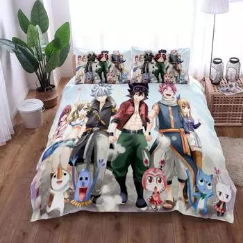 Edens Zero Anime Duvet Cover Set UK Single Double King US Twin Full Queen Size Anime Bed Linen Set 70x133cm 2pcs