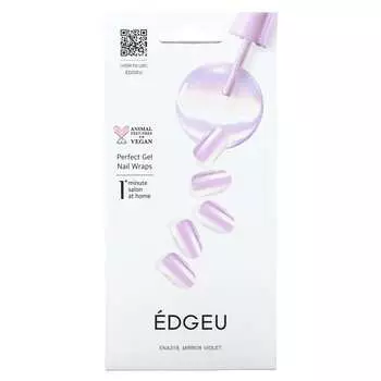 Edgeu, идеальное гелевое покрытие для ногтей, ENA 319, зеркально-фиолетовый, набор из 19 предметов