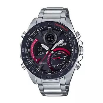 EDIFICE CASIO Casio Bluetooth смартфон связанный Tough Solar ECB-900DB-1A хронограф календарь аналоговый цифровой черный красный бизнес часы спортивные часы Sta