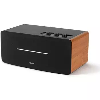 Edifier D12 Полочная акустическая система Bluetooth, маленькая деревянная, интегрированная, настольная, 70 Вт, активная, с усилителем, 2 динамиками низких частот и 2 ручками сабвуфера AUX или пультом дистанционного управления