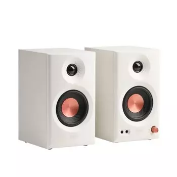 Edifier MR3 Полочная акустическая система Bluetooth с высоким разрешением 36 Вт, мониторная акустическая система, коррекция помещения, входной терминал TRS, выход для просмотра специального приложения, белый чёрный