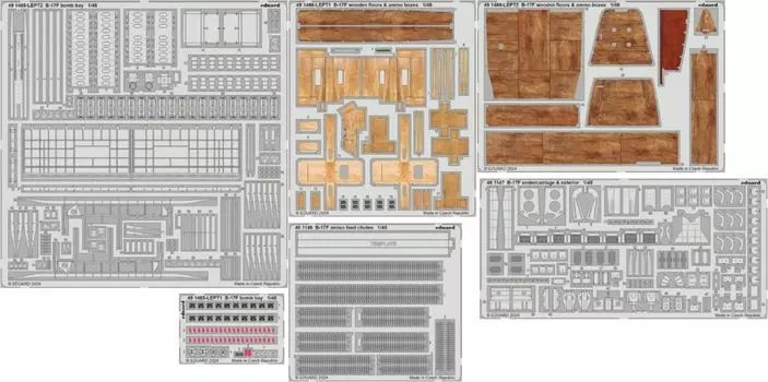 Eduard Big Ed часть 2 детали набор пластиковых деталей модели EDUBIG49428 1/48 B-17F (для Эдуарда)