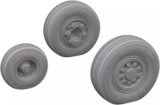Eduard Brass Lockheed Martin Lightning 2 Wheel Plastic Model Parts EDU648839 1/48 F-35A (for Tamiya)