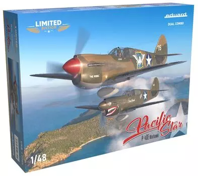 Eduard Dual Combo Pacific Star Limited Edition Plastic Model EDU11185 1/48 P-40E (Airplane)