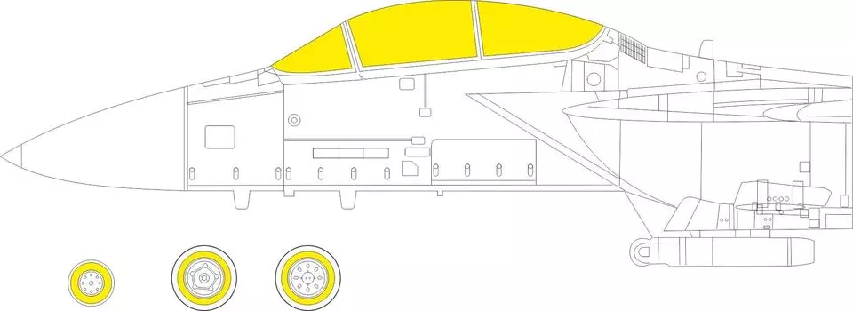 Eduard Paint Mask Seal Тонкий маскирующий уплотнитель для пластиковой модели EDUCX674 1/72 F-15C (для плесени)
