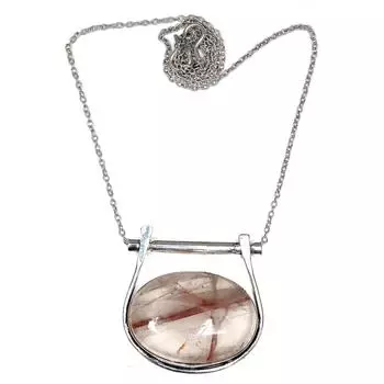 Edulite Gemstone Mother s Day Ethnic Handmade Silver Jewelry Necklace 20 in