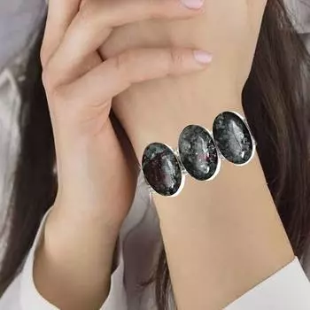 Edulite Gemstone Unisex Women s Gift For Her Silver Jewelry Bracelets 7-8