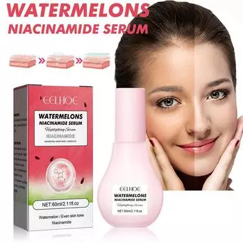 EELHOE 60 мл Watermelon Glow Niacinamide Dew Drops Serum Makeup Serum Priming Face Highlighter Serum Lightweight Hydrating