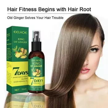 Eelhoe Ginger Atomizing Spray Hair Growth Liquid Massage Scalp Injury Hair Repair Care Hair Oil for Fast Hair Growth Beauty зелёный