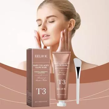 EELHOE Peel Off Overnight Collagen Face Mask Гидролизованная коллагеновая маска для лица для эластичности и увлажнения, подтяжки кожи, уменьшения провисания и морщин 100g