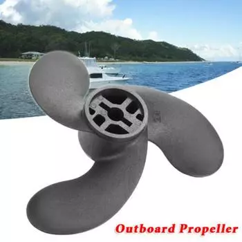 Efficient and Long Lasting Outboard Propeller, Fits Tohatsu3 5HP/Nissan2 5, 3 5HP/Mercury3 5HP, High Strength Nylon Construction CHINA