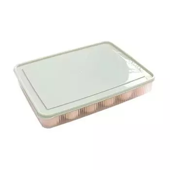 Egg Holder 24 Slots Sturdy PP Dustproof Lid Design Light Easy to Clean Egg Storage Bin for Fridge