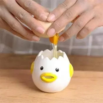 Egg White Separator Cute Cartoon Model Kitchen Accessories Easy Separation of Egg Whites and Yolks Ceramics Cooking Kitchen Tool розовый