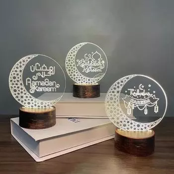 Eid Led Light Desktop Декоративный лунный звездный ландшафтный светильник Украшение для фестиваля Внутренний декор ресторана Столовая