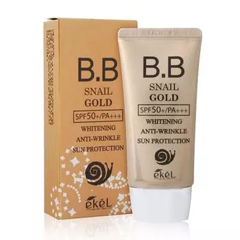 Ekel Snail Gold BB Cream SPF 50+/PA+++ 50 мл, один товар, 1 шт.