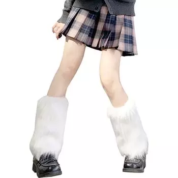 Ekieta Leg Ankle Leg Cold Faux Cuff Loose Cold Cute [Longwu] Утеплители, Утеплители, Утеплители, y2k, Пушистый, Теплый, Защита, Женский, Мех, Сапоги, Чехол,