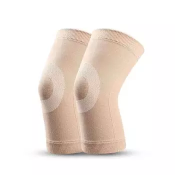 Elastic Security Protection Compression Sleeves Thin Sport Knee Pad Leg Warmer Knee Brace Kneepads nude-Short L