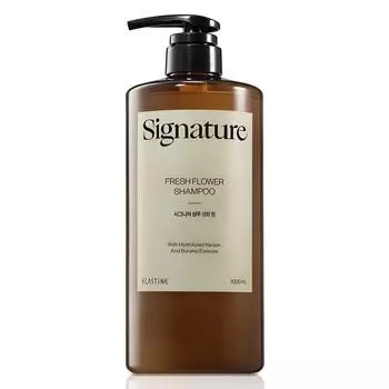 Elastine Signature Scalp Care Damaged Hair Clinic слабокислотный шампунь с ароматом свежего цветка, 1 л, 1 шт.