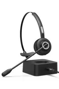Гарнитура ELECOM Bluetooth Беспроводная зарядная подставка В комплекте До 19 часов разговора Беспроводной микрофон Наушники Однонаправленная кнопка управления Connect 2 чёрный