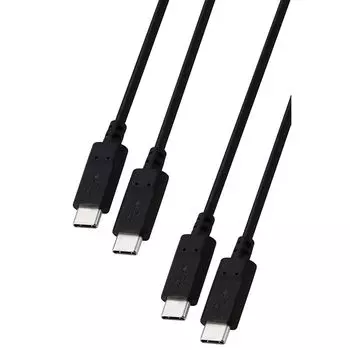 ELECOM [Комплект из 2 шт.] Кабель USB Type C USB-C на 2 м 60 Вт для быстрой зарядки [MacBook/iPad/Galaxy/Android-смартфон, планшет и т. д.. переписка ] черный [iPhone