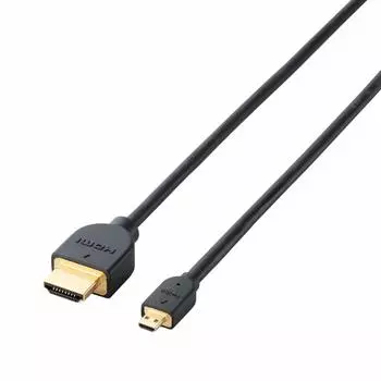 ELECOM Micro HDMI 4K x 2K Cable, 0.7m, Compatible, Black, DH-HD14EU07BK чёрный