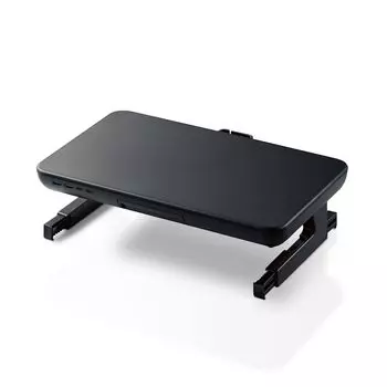 ELECOM Monitor Stand Display Stand Compatible with inch USB hub AC adapter smartphone stand function Width 380 x Depth 230 x Height 40 mm legs are mm