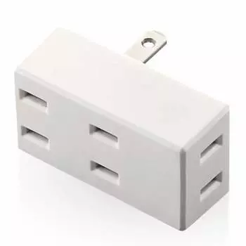 ELECOM розетка передняя 3 розетки белый T-TR02-2300WH