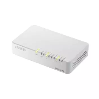ELECOM Switching Hub Gigabit Compatible 8 Port Plastic with Magnet External Power Supply Model White EHC-G08PA2-JW белый