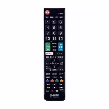 ELECOM TV Remote Control for Panasonic Panasonic VIERA remote control that can be used immediately without any Black [Easy settings] ERC-TV02XBK-PA чёрный