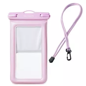 ELECOM Waterproof Smartphone Case for and Smaller Lavender Facial Locking and Compatible with and Neck Cannot Be Used Underwater 6.9-inch Smartphones,