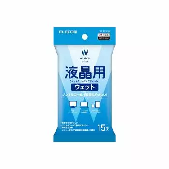 ELECOM Wet Tissue LCD 15 тип, который бережно относится к ЖК-дисплеям, произведено в Японии Чистящее средство, детали, не содержащие спирт экраны, WC-DP15PN4