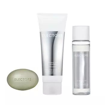 Electore Mineral Ole Face Treatment IP Pack set Мыло 90 г Лосьон Уход за кожей Базовая косметика Уход за кожей против старения 10 секунд Увлажнение Уход за морщинами Уход за пятнами