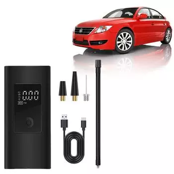 Electric Air Compressor Rechargeable High Precision Car Tyre Inflator LCD Display Portable Air Pump for Car Motorcycle Bike Ball