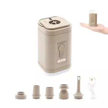 Electric Air Pump Air Compressor Inflation Pump Air Pump Lighting Flashlight Portable Wireless Air Beds Boat Swimming Ring чёрный