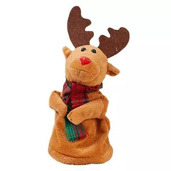 Electric Christmas Doll Rotating and Singing Interactive Toy for Festive Decorations Pendulum Function for Dynamic Display