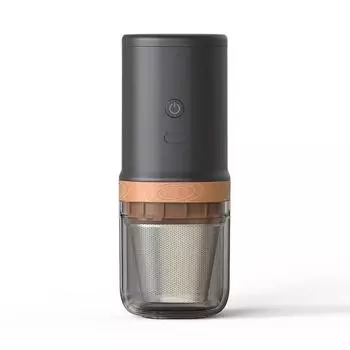 Electric Coffee Grinder 25 Gears 24W Portable USB Rechargeable Burr Mill Coffee Bean Grinder Stainless Steel Core Cleaning Brush чёрный