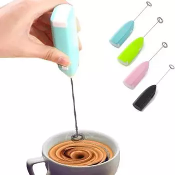 Electric Egg Beater Milk Drink Coffee Whisk Stirrer Mini Milk Frother Mixer Electric Home Kitchen Egg Beater for Kitchen Tools чёрный