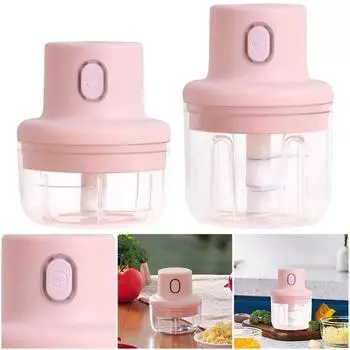 Electric Garlic Chopper Mini Portable Veggie Chopper USB Onion Chopper Ginger Vegetable Crusher for Garlic Ginger Chili Fruit
